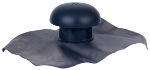 Chapeau ventilation à collerette d'étanchéité 40x33 mm incorporée gris ardoise CD7 Nicoll - Ø 75 mm